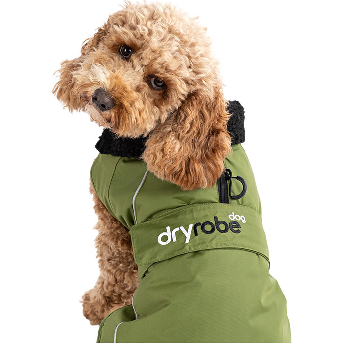 2024 Dryrobe Dog Coat V3 DRV3 - Black / Dark Green